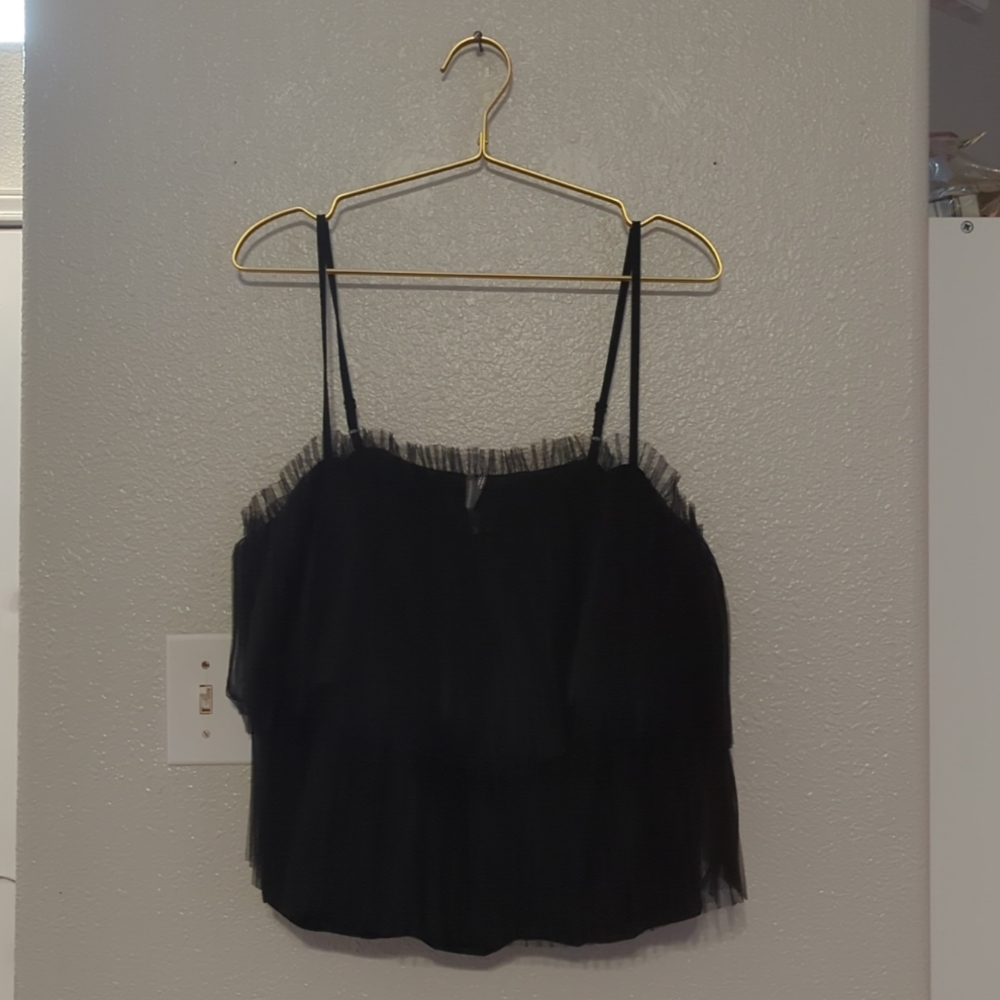 Anthropologie Loofah Style Tulle Top in Large